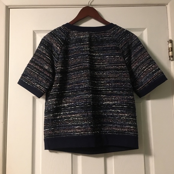 Diane Von Furstenberg Adela Boucle Woven Tweed Top - Picture 6 of 16